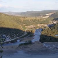 dawson city viewpoint from west